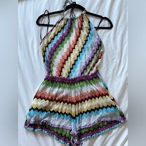Missoni Backless Halter Romper